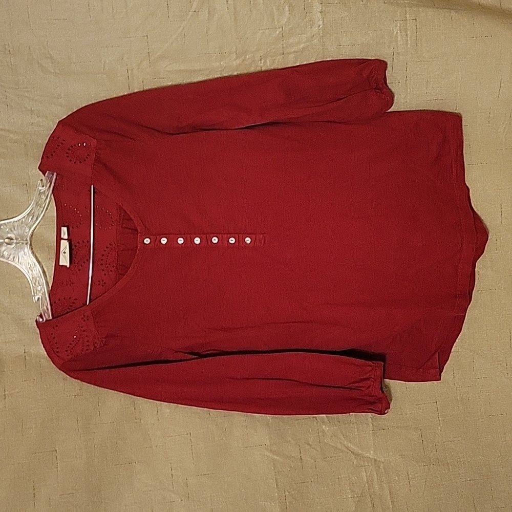 St John's Bay Red Blouse